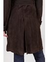 Dark Brown Suede Coat / Size: 42 IT - Fit: XS