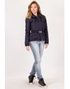 Dark Blue Jacket with Hidden Hood / Size: 8 UK - Fit: XS