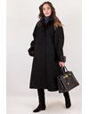 Black Astrakhan Long Fur with Mink Details / Size: ? - Fit: M