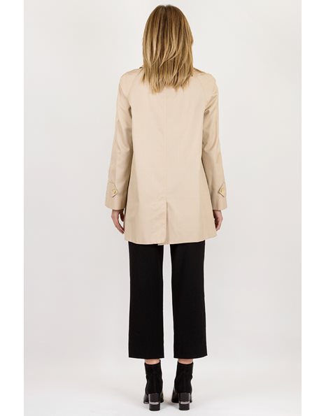Beige Lightweight Short A-line Trench Coat / Size: ? - Fit: S 