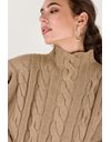 Beige Cashmere Knitted Sweater / Size: ? - Fit: M