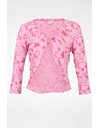 Pink Cotton Embroidered Bolero / Size: 42 IT - Fit: XS