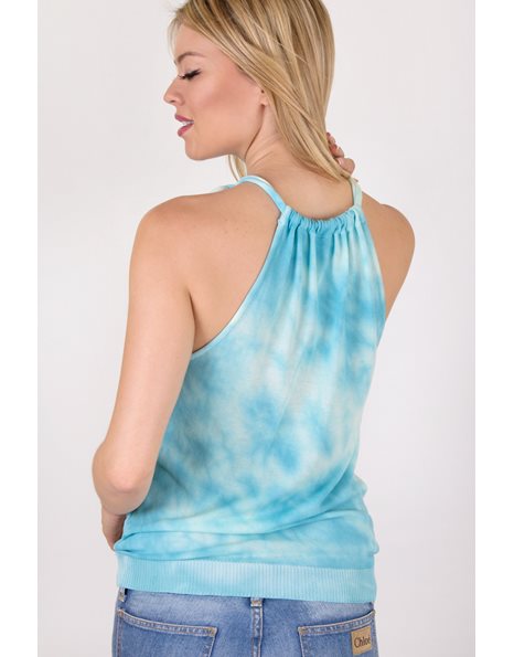 Multicolour Knitted Halter-Neck Top / Size: XS - Fit: XS / S