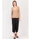 Beige Wool Blouse with Crystals / Size: 42 IT - Fit: XSmall / S