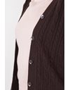 Brown Cashmere Knitted Cardigan / Size: S - Fit: XS / S