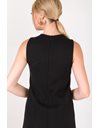 Μαύρο Μάλλινο Αμάνικο Mini Φόρεμα / Μέγεθος: 42 IT - Εφαρμογή: XS / S