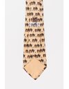 Beige Silk Tie with Horse Print