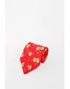 Coral Silk Tie with Shell Print