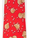 Coral Silk Tie with Shell Print
