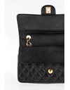 Black Classic Double Flap Medium Bag