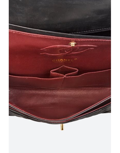 Black Classic Double Flap Medium Bag