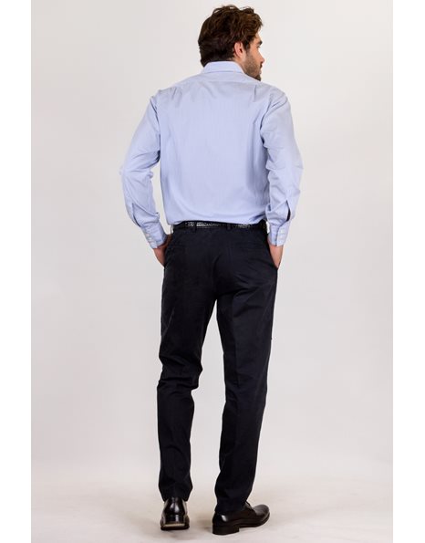 Blue Brushed Cotton Pants / Size: 52 - Fit: True to size