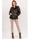 Brown Leather Jacket with Fur / Size: 46 IT - Fit: S / M
