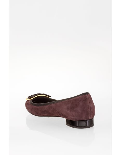 Purple Suede Ballarinas with Buckle / Size: 40 - Fit: 39.5