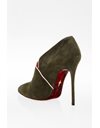 Forest Green Suede and Gold Leather Cap Toe Ankle Boots / Size: 40 - Fit: 39