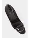 Black Leather Pumps with Horsebit / Size: 38C - Fit: 38.5