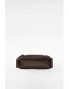 Brown Patent Leather-Nylon Bamboo Handbag