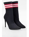 Μαύρα Century Sock Ankle Boots με Ρίγες / Μέγεθος: 42 - Εφαρμογή: 41