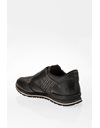 Black Leather and Tweed Men's Sneakers / Size: 7.5 (41.5) - Fit: True to size