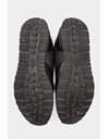 Μαύρα Δερμάτινα Sneakers με Τουίντ / Μέγεθος: 7.5 (41.5) - Εφαρμογή: Κανονική