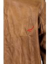 Tan Leather Jacket / Size: ? - Fit: M