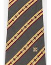 Multicoloured Silk Tie with Striped Print