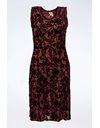 Plum Transparent Dress with Velvet Details / Size: One size - Fit: XS