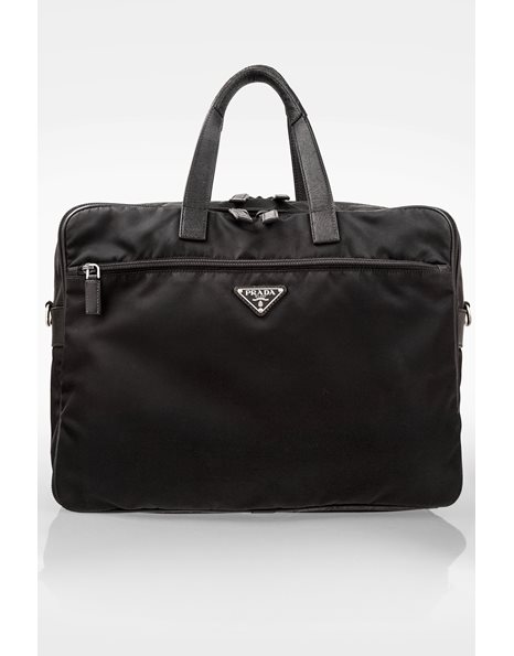 Black Nylon Briefcase / Weekend  Bag