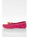 Pink Suede Moccasins with Sheepskin / Size: 38 (W7) - Fit: True to size