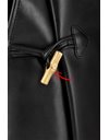 Black Leather Tall Roseau Shoulder Bag