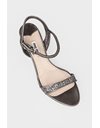 Glitter Dark Silver Sandals / Size 37 - Fit 36.5 - 37