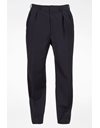 Μαύρο Cool-Wool Παντελόνι με Πιέτες / Εφαρμογή: S/M