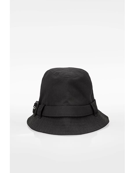 Μαύρο Υφασμάτινο Bucket Καπέλο
