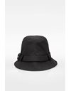 Μαύρο Υφασμάτινο Bucket Καπέλο