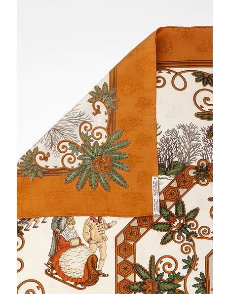 Light Brown Silk Scarf by Philippe Ledoux