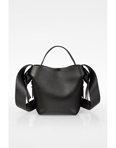 Black Leather Mini Musubi Bag