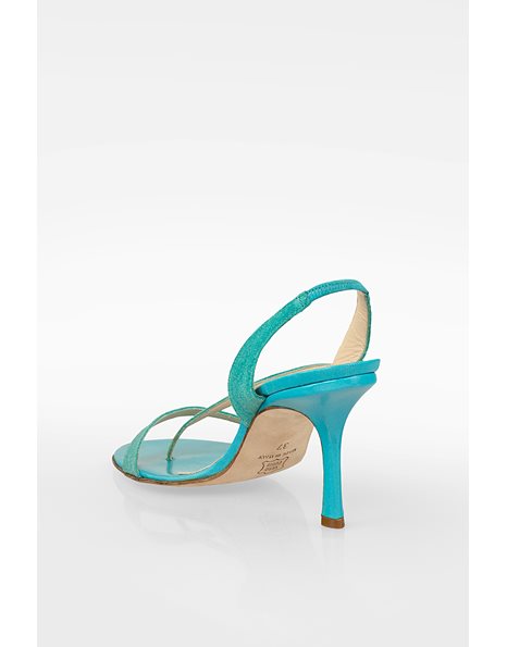 Turqoise Heel Sandals / Size : 37 - Fit: True to Size