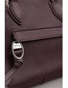  Aubergine / Brown Leather Mailbox Medium Tote Bag