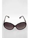 P605S Black Oversized Sunglasses with Internal Print