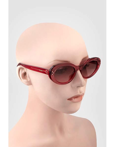 CL401931 Pink Transparent Oval Sunglasses