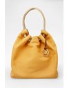 Mustard Yellow Draw String Bag with Rope Handle