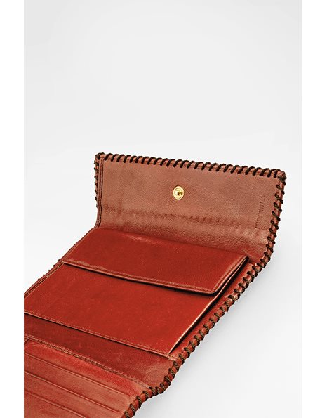 Red Brick Suede / Leather Wallet