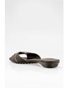 Black Leather Sandals with Silver Detail / Size: 39 - Fit: True to Size