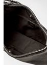 Black Leather Marrakech Shoulder Bag with Woven Details
