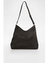 Black Leather Marrakech Shoulder Bag with Woven Details
