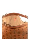 Tan Visetos Leather Studded Bag