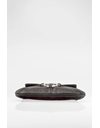 Mini Black Leather Pochette with Decorative GG