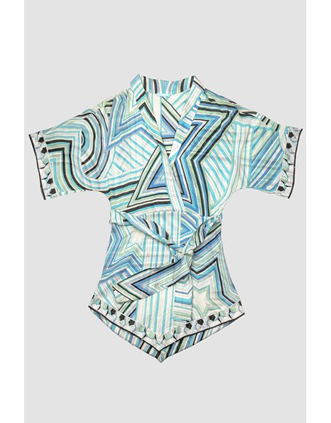 Shirt / Dress in Turquoise Tones / Size: 42 IT - Εφαρμογή: Μ