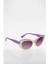 AR21387  Kids / Teenage Lilac Sunglasses with Transparent Lemon Yellow Detail