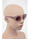 AR21387  Kids / Teenage Lilac Sunglasses with Transparent Lemon Yellow Detail